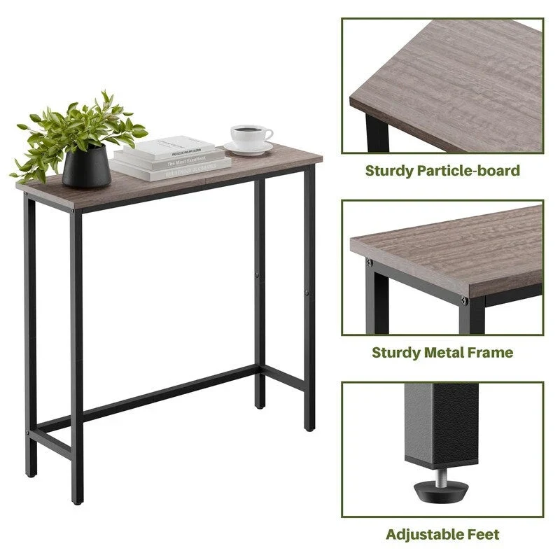 Narrow Console Table – Slim Entryway Table for Hallway, Bedroom, Living Room or Foyer
