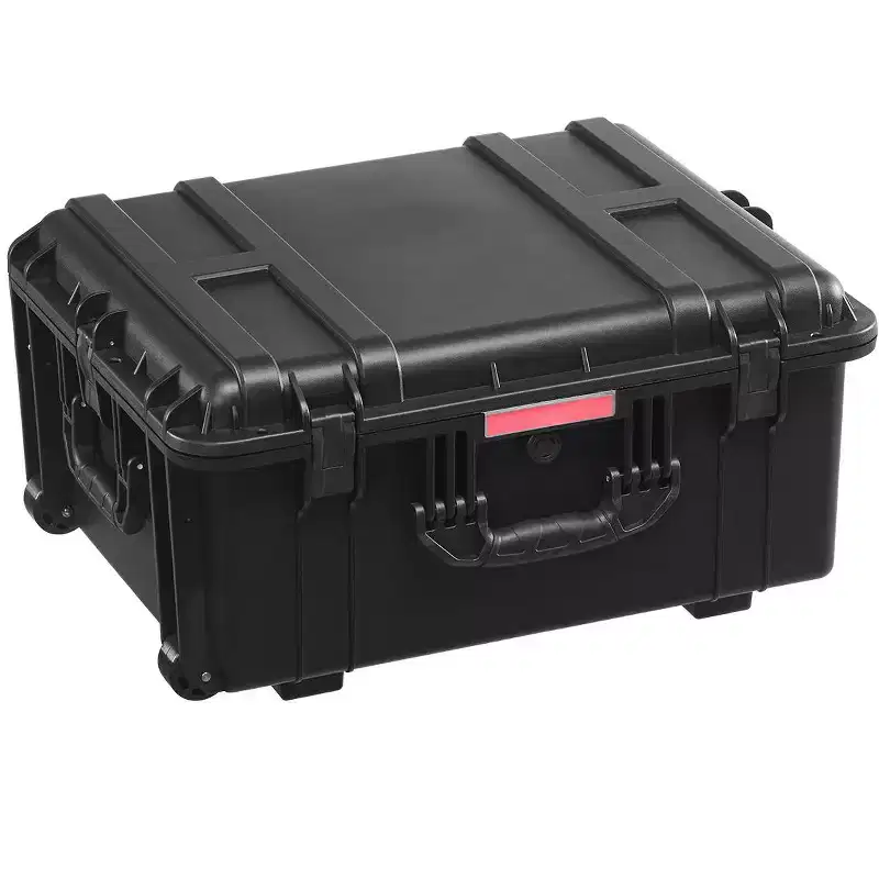 VEVOR Weatherproof Hard Case, Heavy Duty Protective Dry Box Case with Pre-Cut Foam, Wheels & Retractable Pull Handles for Travel, Hunt, Black