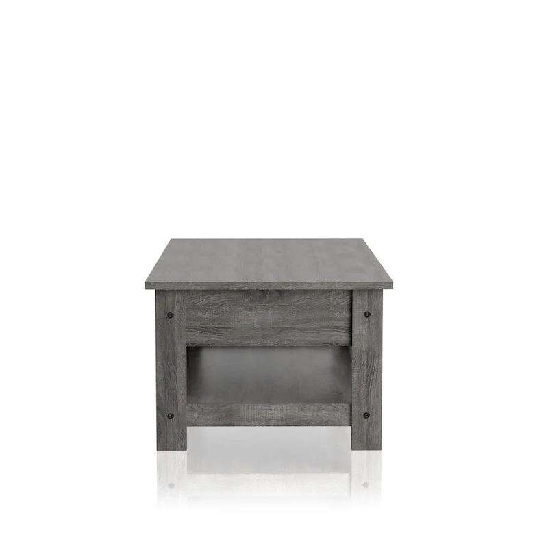 Rustic Grey 43-inch Single-Layer Wooden Coffee Table