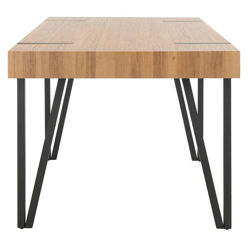 SAFAVIEH Asal Mid-Century Industrial Rustic Dining Room Table - 59.1 W x 35.4 L x 29.5 H - 59Wx35Dx30H