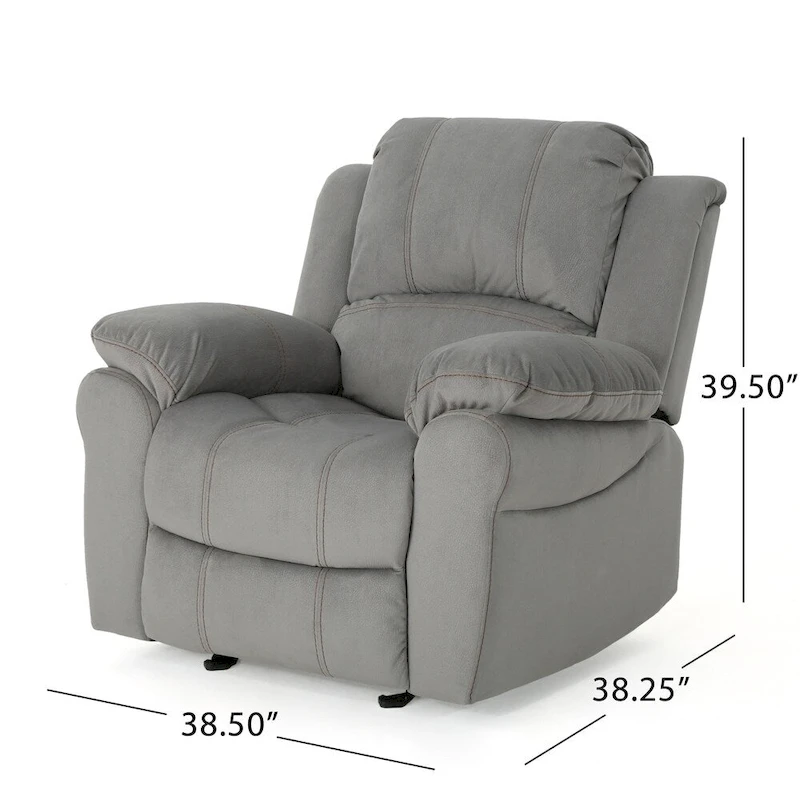 Celestina Bubba Microfiber Gliding Recliner by Christopher Knight Home