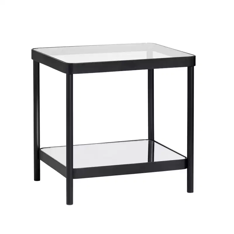 Crestview Collection Square Black Metal Accent_End Table