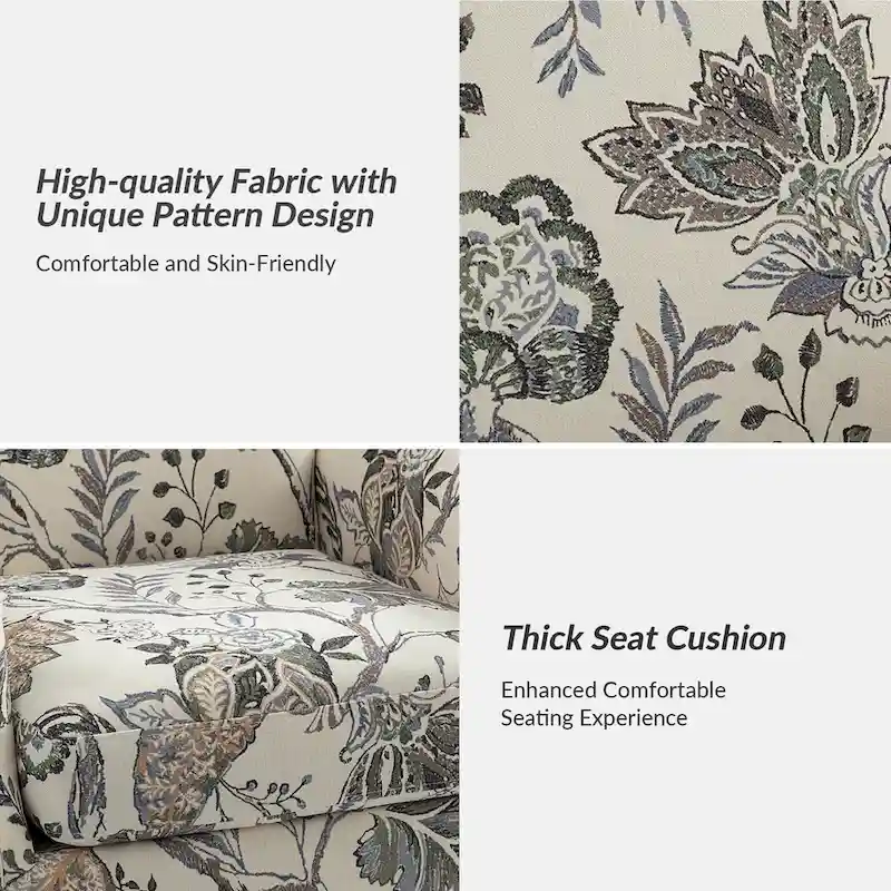 Giampiero Wooden Upholstery Armchair with Nailhead Trims by HULALA HOME