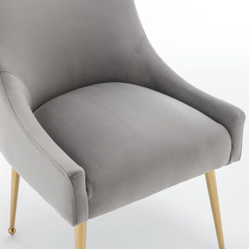 SEYNAR Velvet Upholstered Dining Chair Set of 4, Modern Glam Armless Side Chair