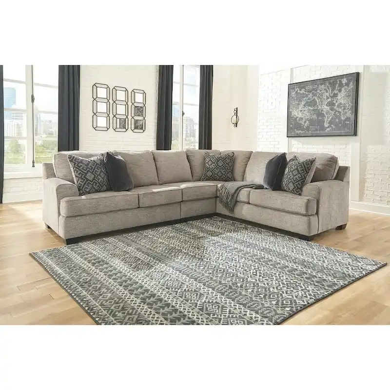 Bovarian 3-Piece Contemporary Stone Sectional