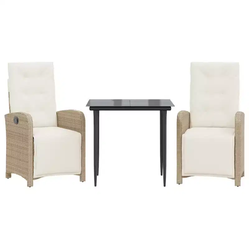 vidaXL Patio Dining Set with Cushions - Stylish and Comfy