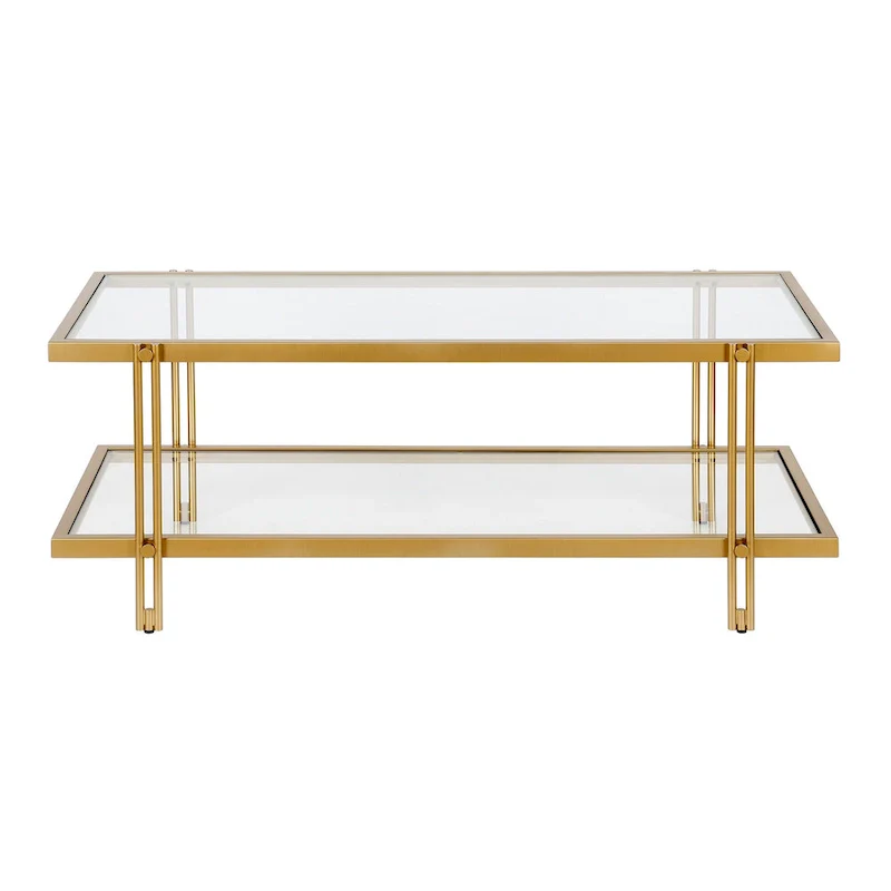 Modern Steel and Glass Coffee Table