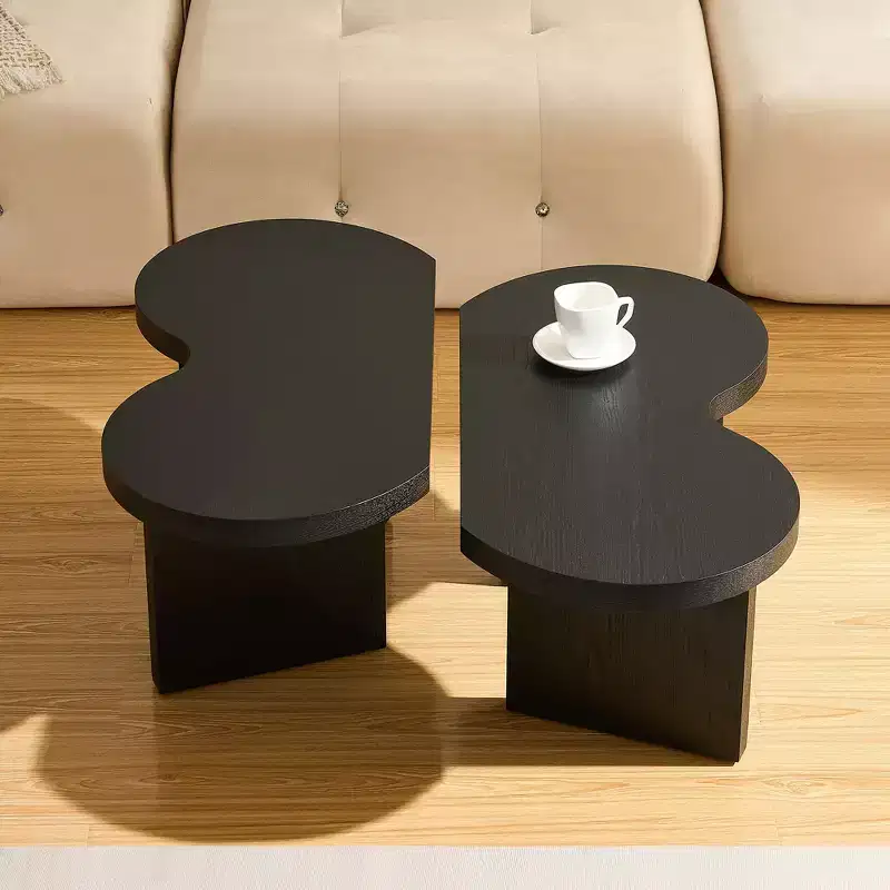 MAYEERTY Butterfly Coffee Table MDF Split into 2 Small Tables Living Room Bedroom