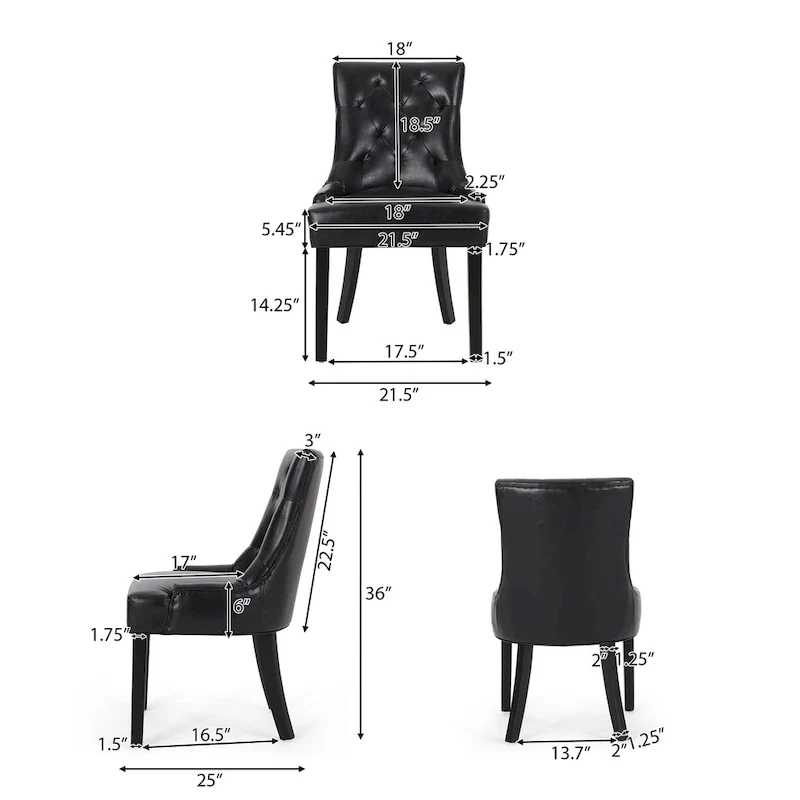 Cheney Tufted Dining Chairs (Set of 4) by Christopher Knight Home