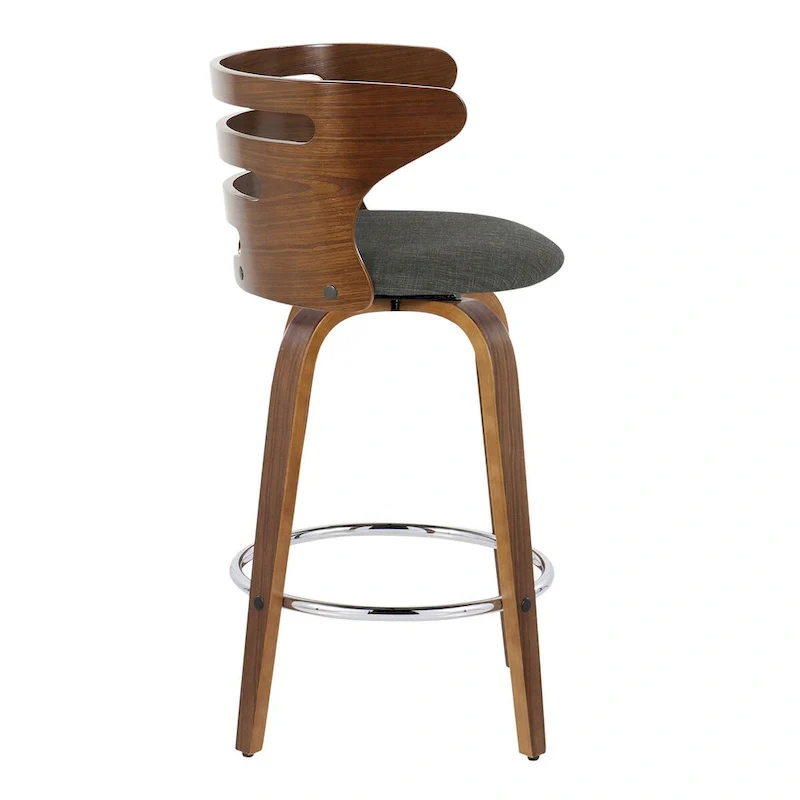 Carson Carrington Cranagh 26 Fixed-Height Counter Stool with Bent Wood Legs (Set of 2)
