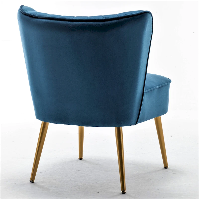 Sauter 23.2 Wide Mid-Century Modern Microfiber Accent Chair with Metal Leg