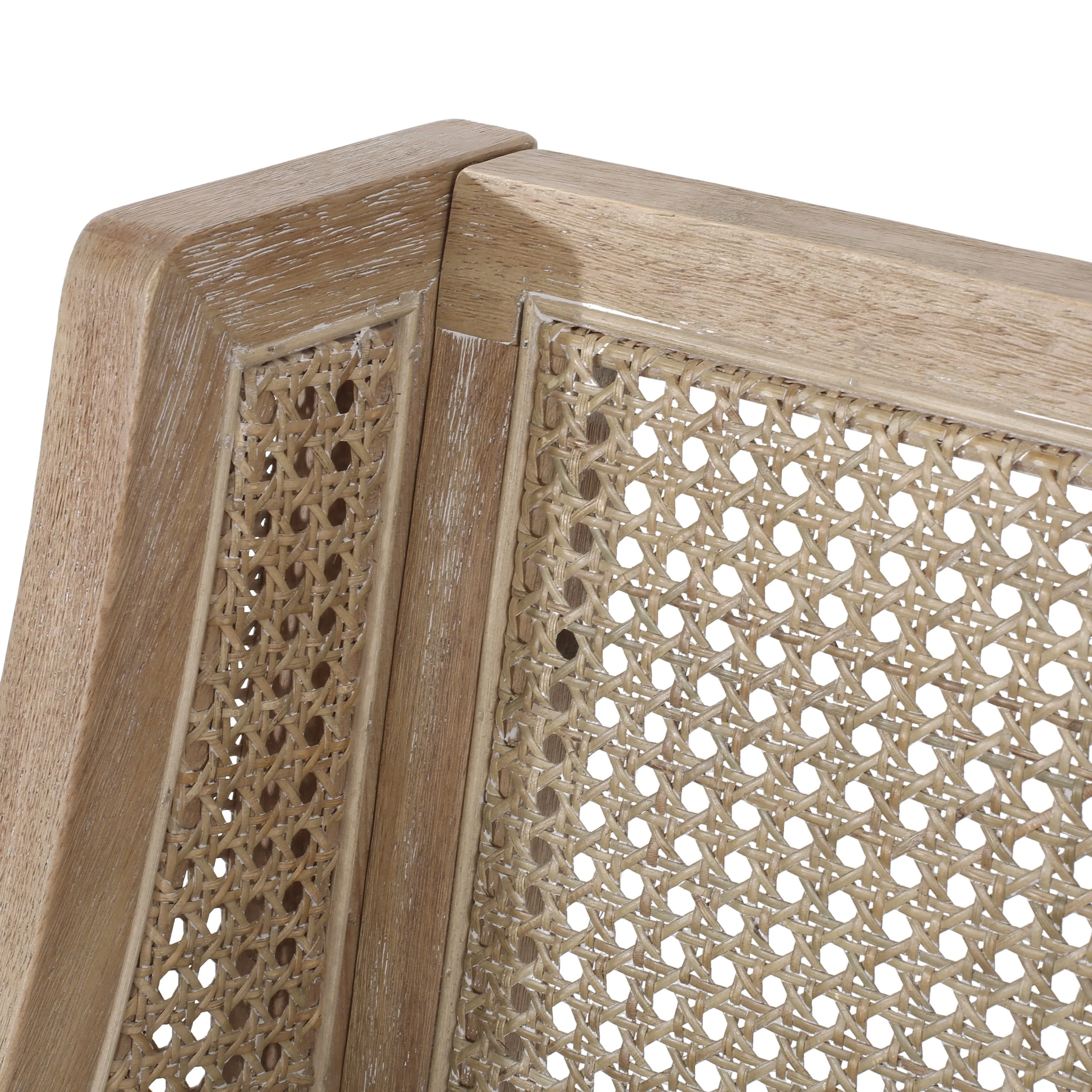 Oneida Rustic Fabric Upholstered Wood and Cane 30 inch Barstools, Set of 2