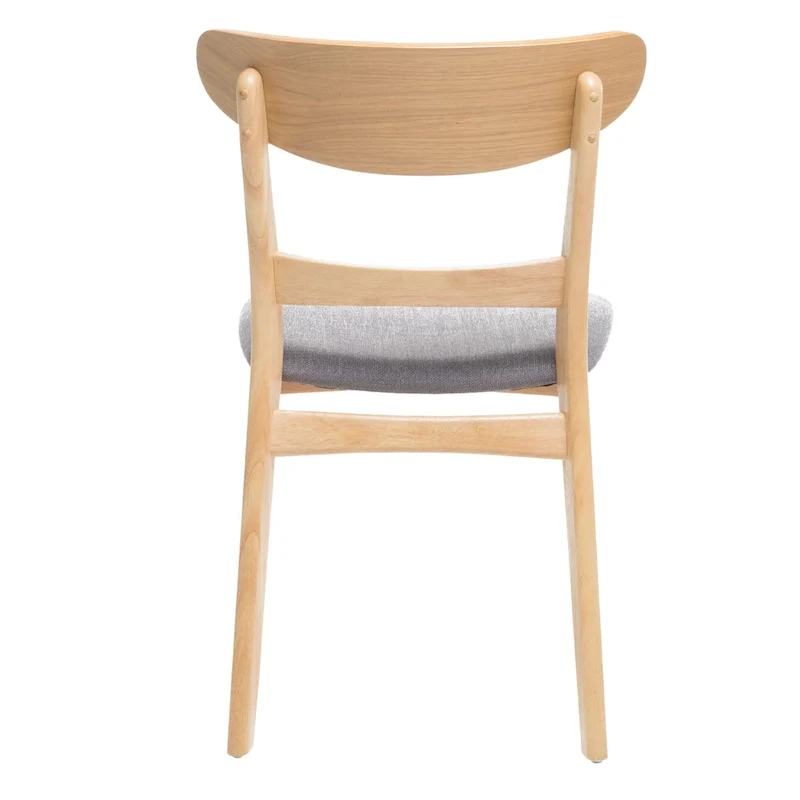 Idalia Fabric and Rubberwood Rectangular Wood Dining