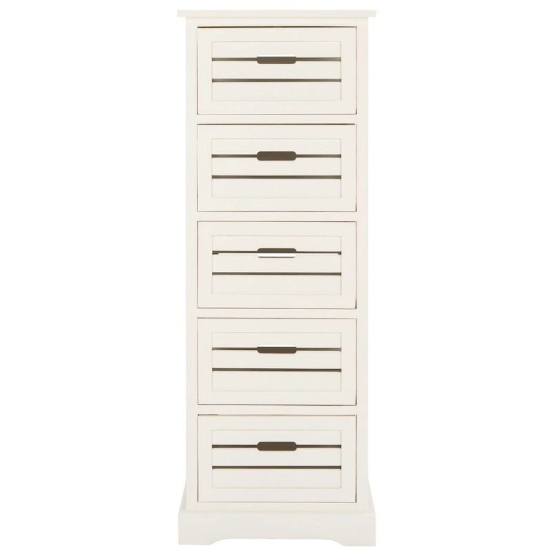 SAFAVIEH Cinda Storage 5-Drawer Cream Cabinet - 16.5 x 12.6 x 46.5 - 17Wx13Dx47H