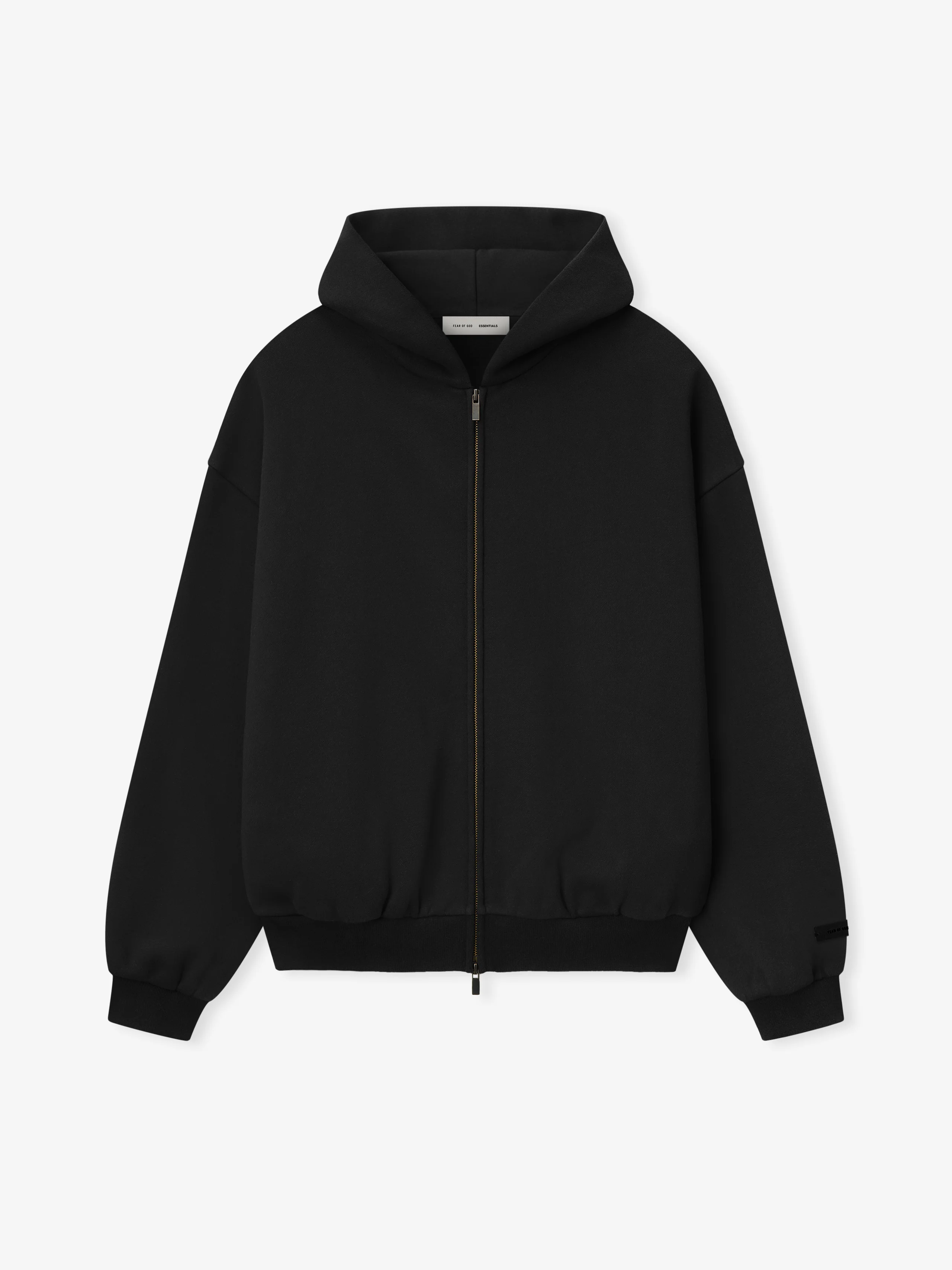 Embossed 90s Fit Fleece Zip-Up Hoodie