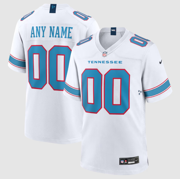 Tennessee Titans White Game Custom Jersey