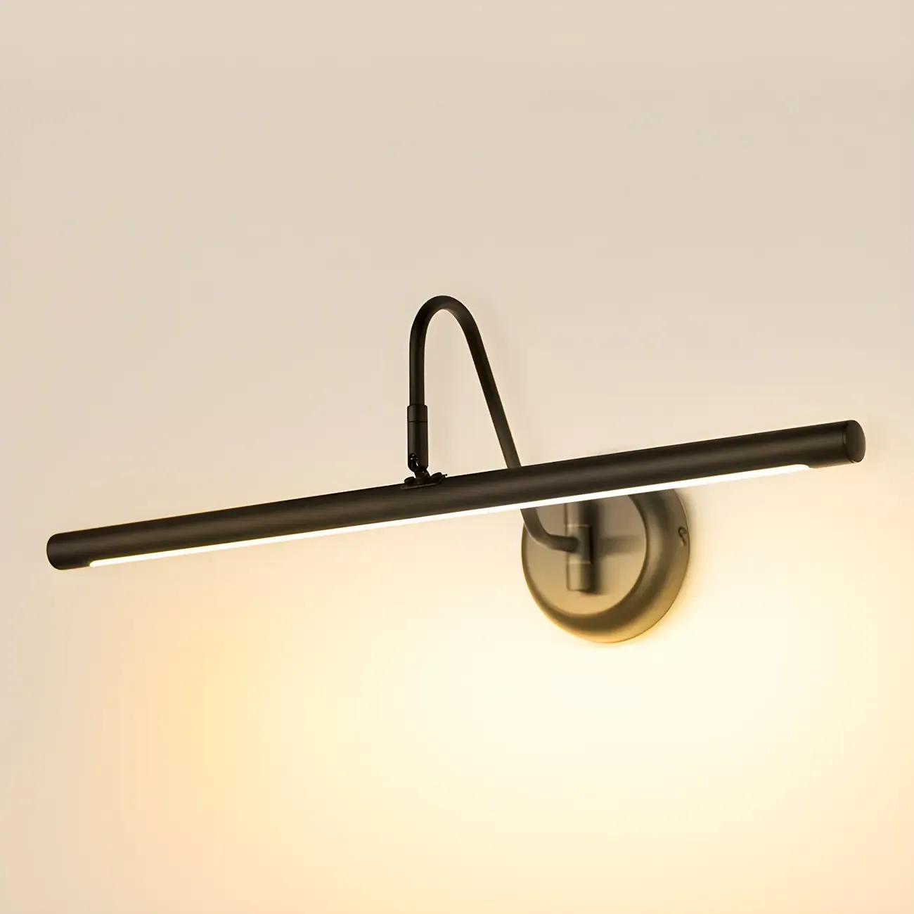 Wall-Mounted Linear Black Bathroom LED Vanity Light