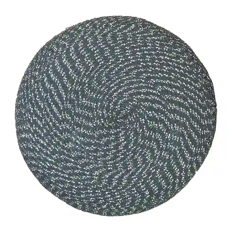 WYNDENHALL Brodie Round Braided Pouf