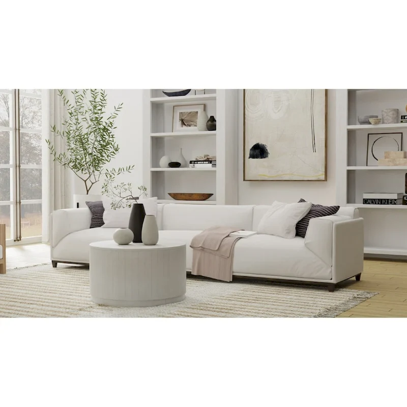 Krissa 30  Round Mango Wood Coffee Table