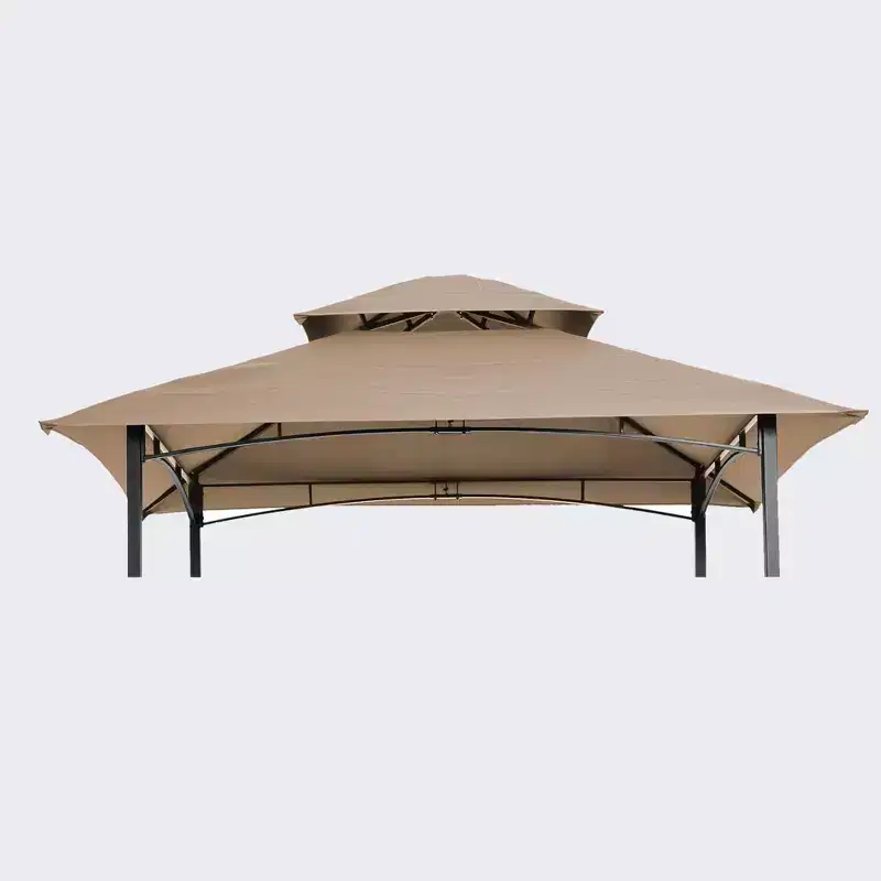 Clihome 8x5 FT Double Layer BBQ Gazebo Replacement Canopy Top