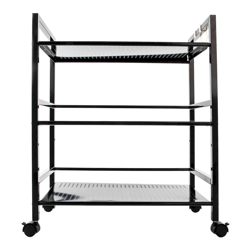 3-tier Rolling Black Utility Cart
