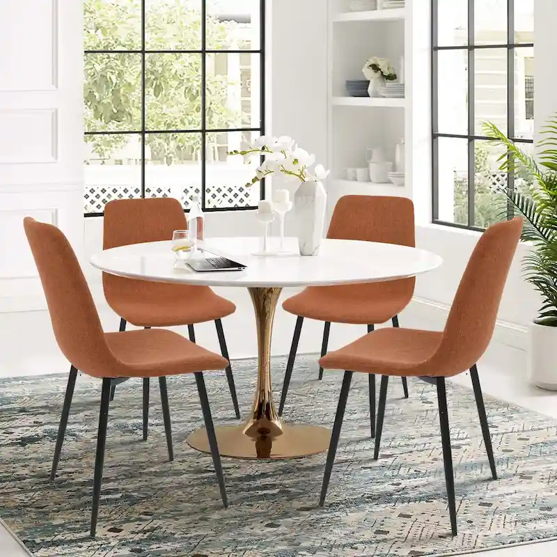 Modern Fabric Upholstered Dining Chairs ( of 4) - 34x18x18