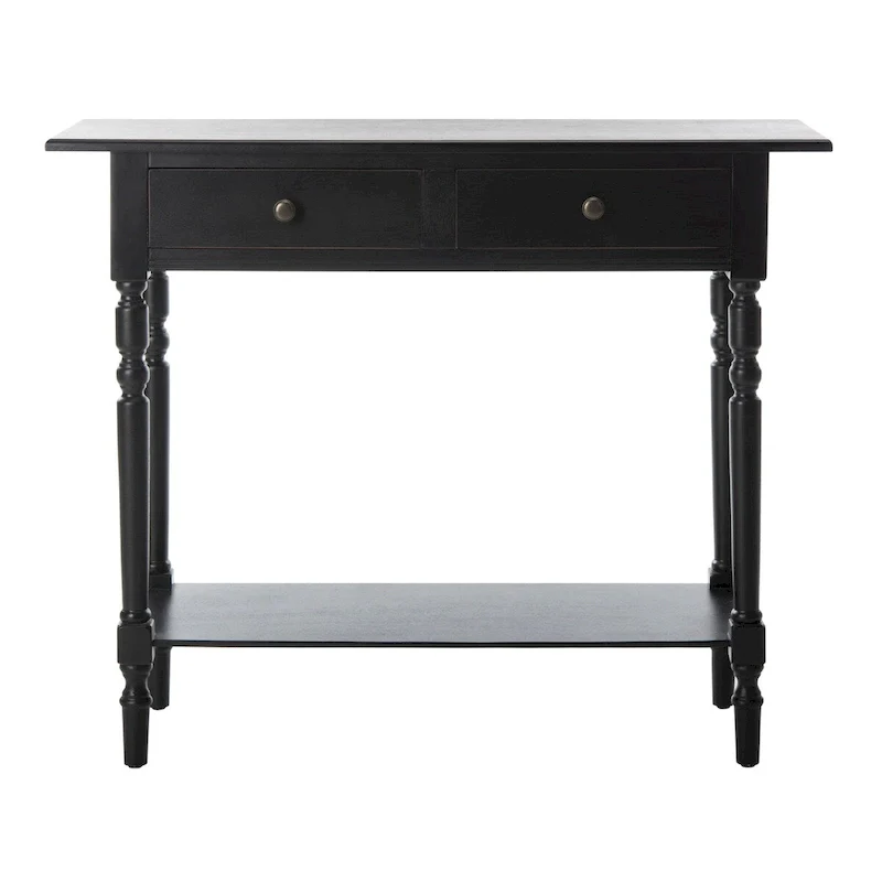 Arvilla Grey 2-Drawer Console Table - 37.8 x 13 x 31.9 - 38Wx13Dx32H