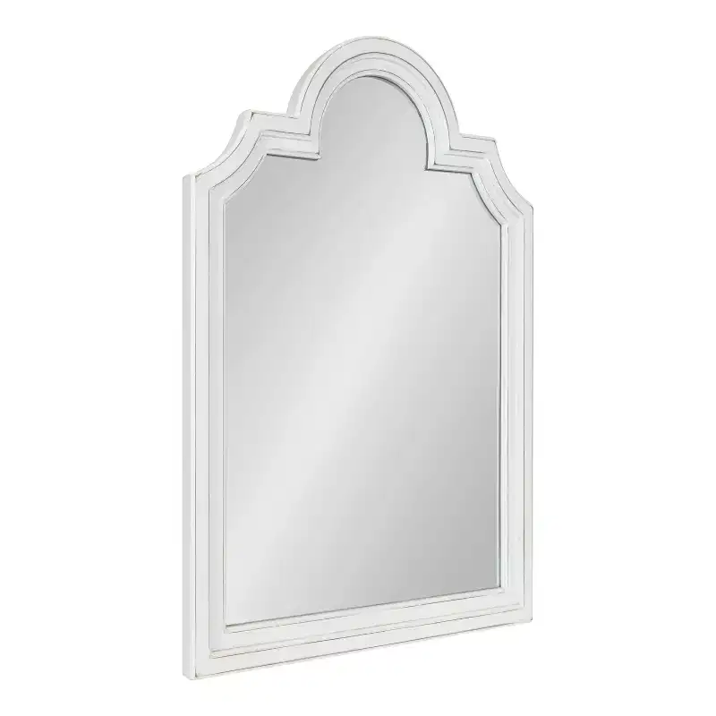 Kate & Laurel All Things Decor 26" x 35.2" Sindahl Arch Wall Mirror White : Modern Framed, No Assembly Required