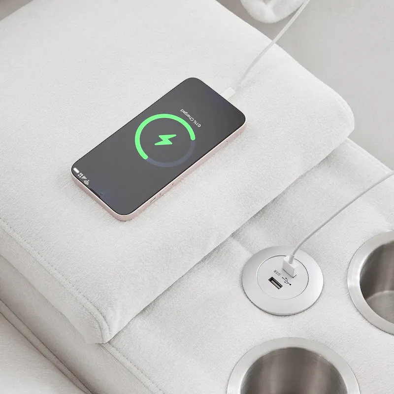 Modern U-shaped Cloud Sectional Couch, Convertible Sleeper Couch