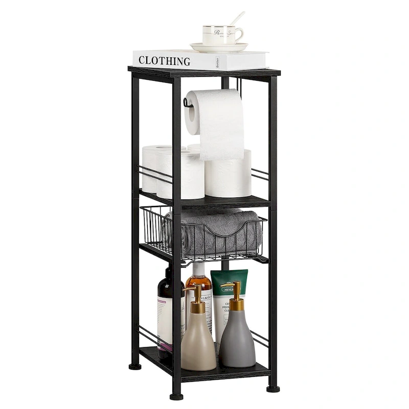 Freestanding Bathroom Shelf with Drawer