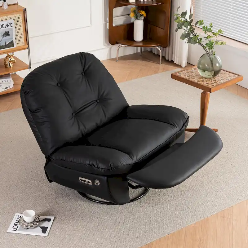 Power Swivel Recliner With USB Charger and Bluetooth Music Player