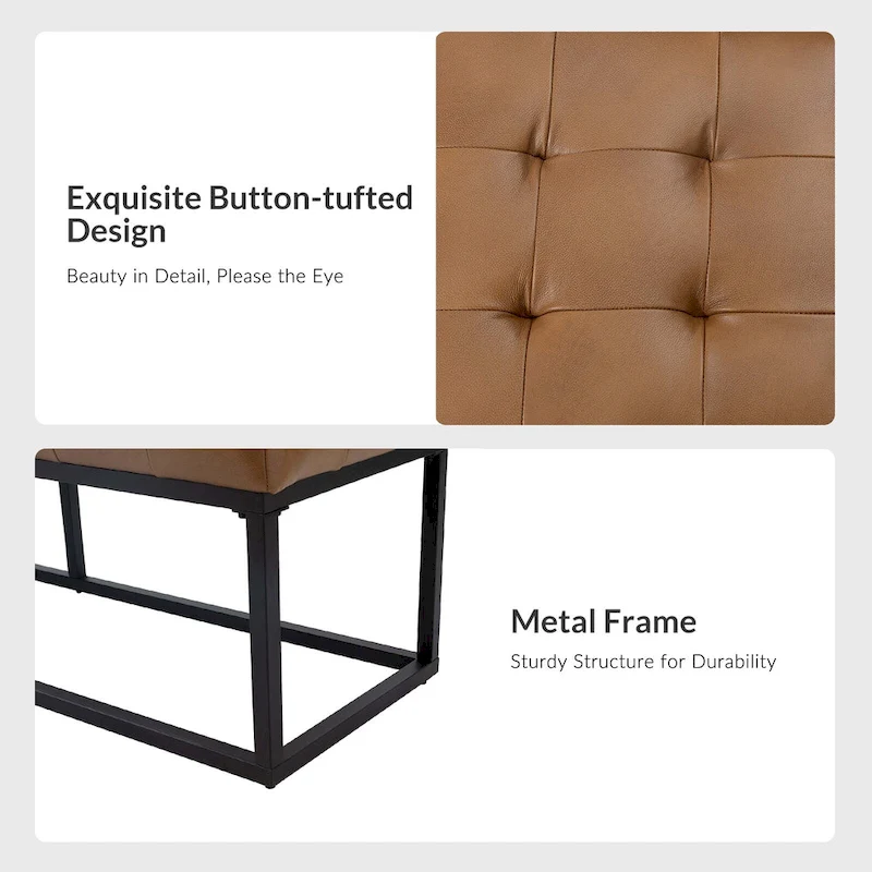 Alicia Classic Genuine Leather Durable Easy Suitable Bedroom Bench by HULALA HOME