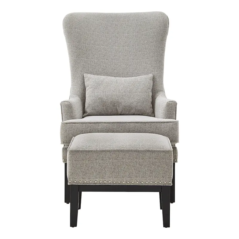 Capella Highback Wing Lounge Chair with Footstool by iNSPIRE Q Artisan