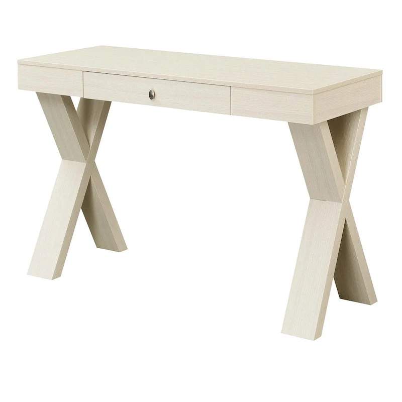 1 Drawer Desk with Crisscross Legs