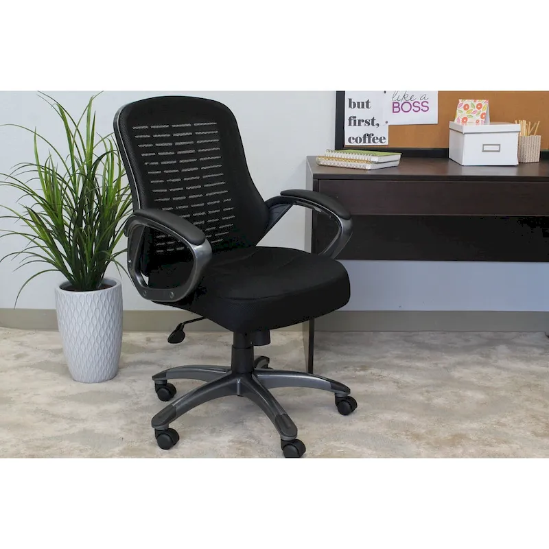 Ribbed High Back Mesh Office Chair