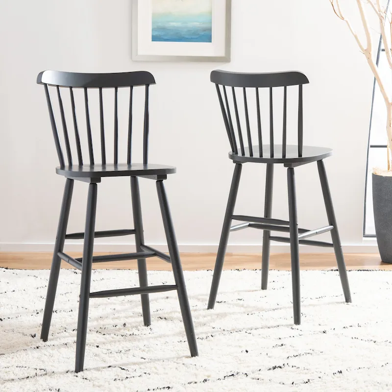 SAFAVIEH Aida 30-inch Spindle Farmhouse Bar Stool - 19.9 x 19.8 x 38 - 20Wx20Dx43H