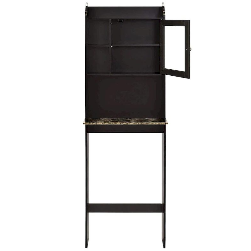 23.25 in. W x 7.5 in. D x 69 in. H Wall Cabinet in Espresso