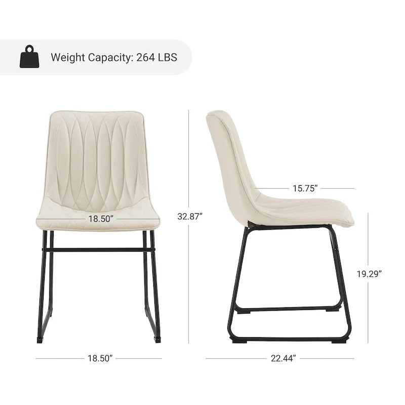 Faux Leather Dining Chair (Set of 2)