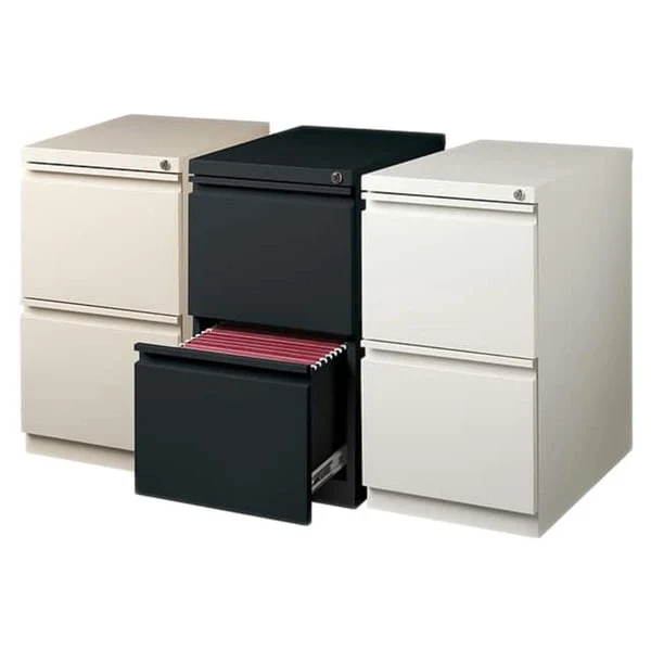 Steel 2-Drawer Mobile File Pedestal with Lock – Beige / Black / Grey / White / Natural / Blue / Brown