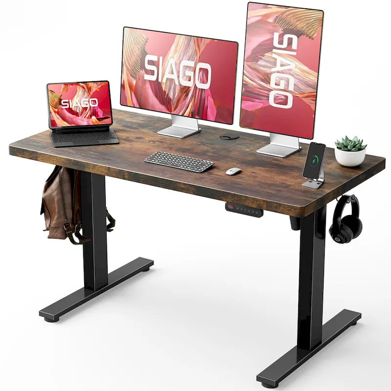 SIAGO 48 x 24 Inch Computer Desk Height Adjustable Electric Sit Stand Up Desk