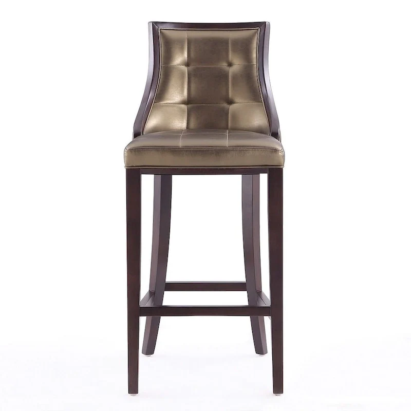 45 in. Walnut Beech Wood Bar Stool (Set of 2)