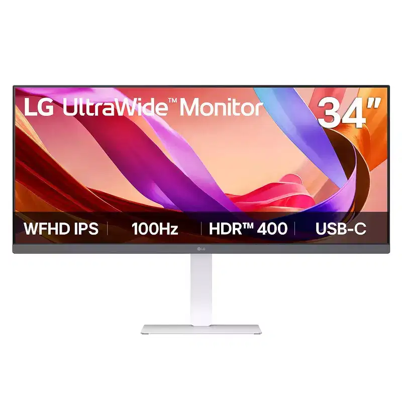 LG UltraWide 34 FHD IPS Monitor 100Hz USB-C with Built-In Speakers  White (34U530A-W)