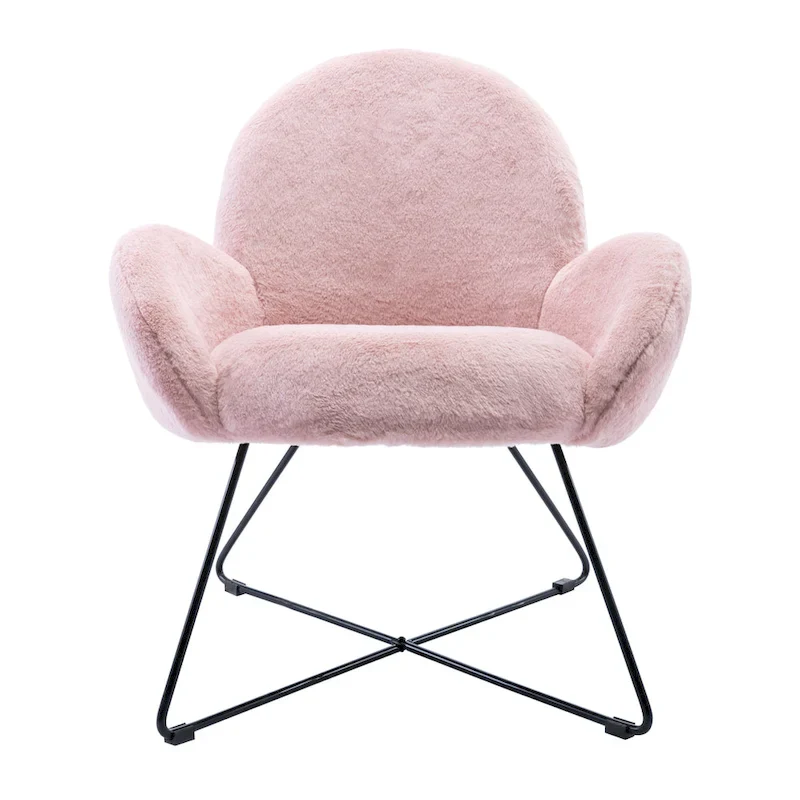 Rowen Modern Fleece Upholstered Accent Chair with Arm