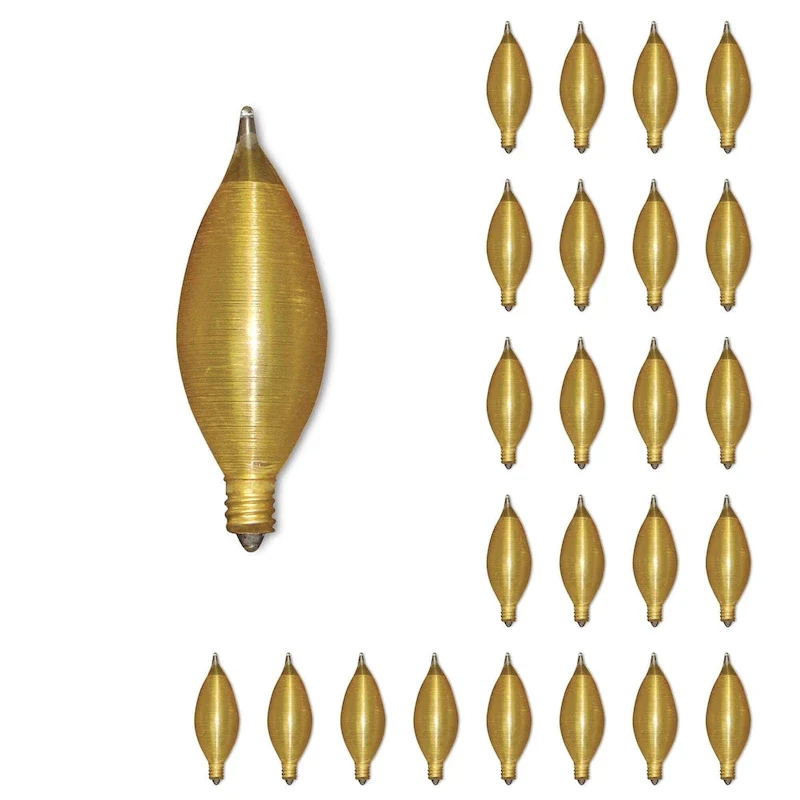 Bulbrite Spunlite Pack of (25) Dimmable Amber Candelabra (E12) Incandescent Bulb