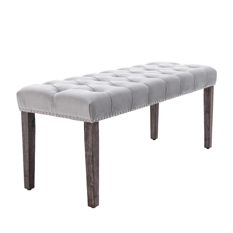 Upholstered Tufted Bench Ottoman Accent Bench