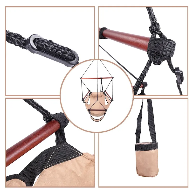 Well-equipped S-shaped Hook S-hook Cacolet Green Hanging Seat Hammock Chairs