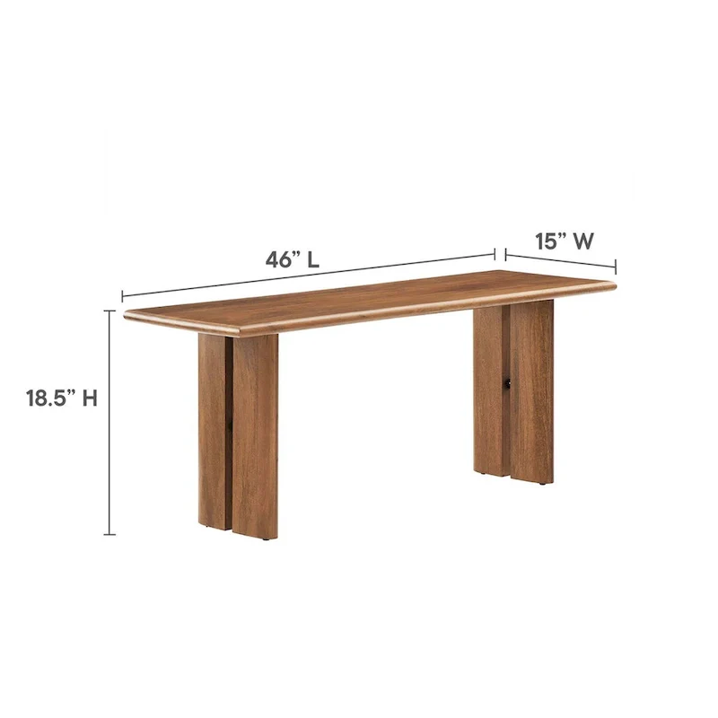 Amistad 60  Wood Dining Table and Bench Set