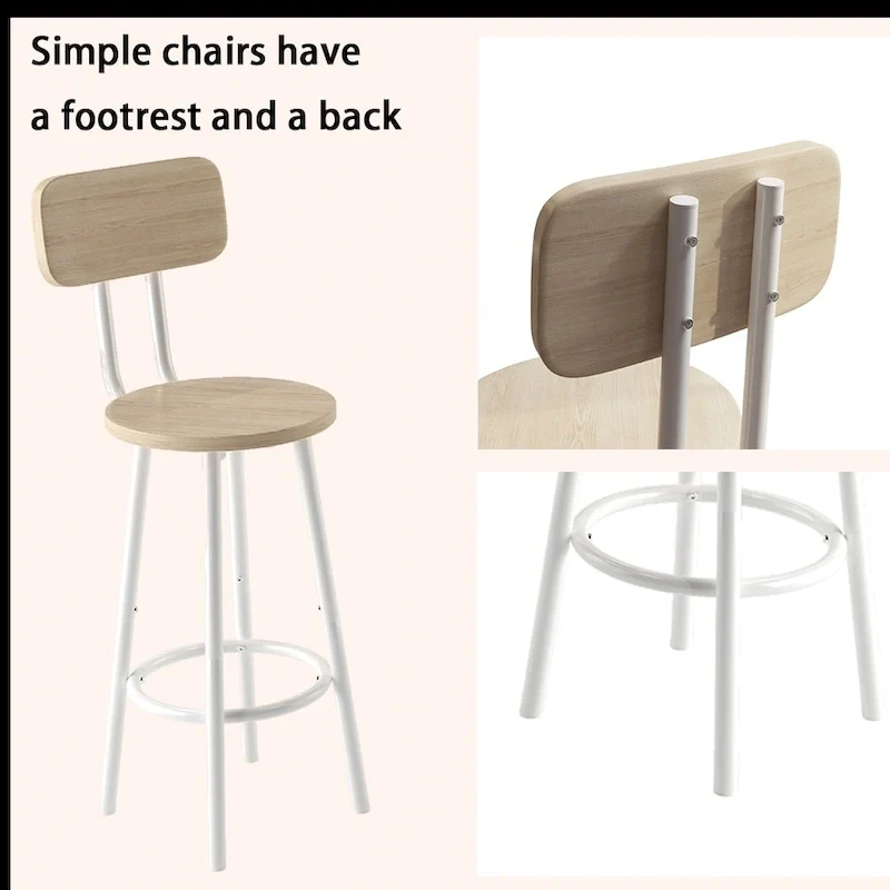 2-Tier Round Bistro Bar Dining Table