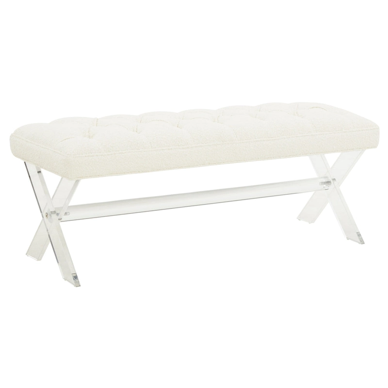 SAFAVIEH Couture Ketevan Tufted Acrylic Bench - 48