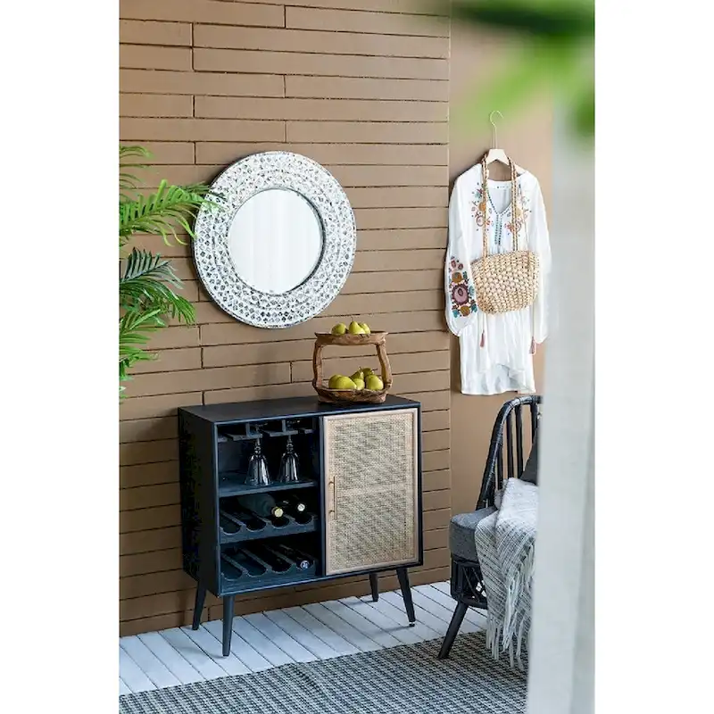 A&B Home 2-Tiered Teak Tray